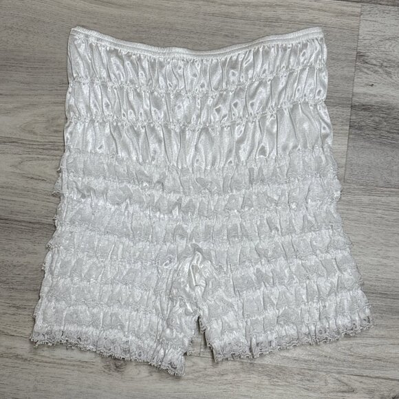 Vintage Malco Modes Bloomers Medium Square Dance Sissy Pants Ruffle White Lace - Picture 1 of 5
